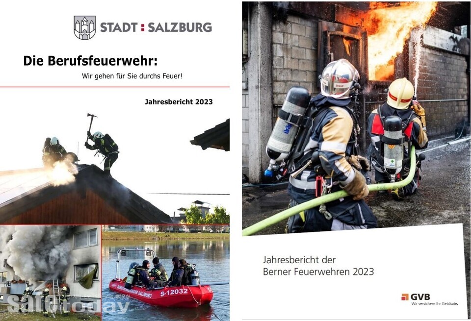 그림 10. 오스트리아 잘츠부르크 소방서와 스위스베른 소방서의 연감